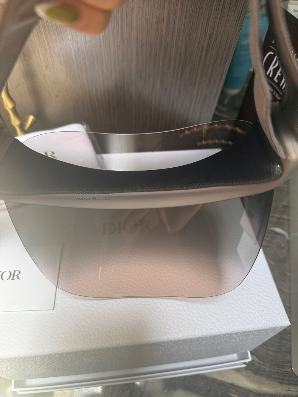 Dior Visor - DiorClub V1U - Mink Gray New w Box - Picture 15 of 17